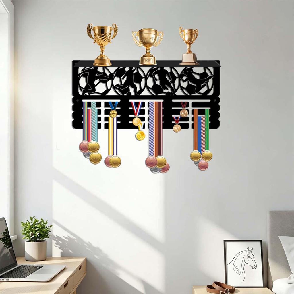 Hanger Wall Mount Display Rack with Hooks for Awards and Medals - Model JH26160