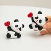 Cute Panda Ornament Desk Accessories Plastic Panda Birthday Cake Decoration Bedroom Ornament Home Decor Christmas Gift for Kids