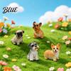 Charming Room Ornaments Cute Puppy Figurine Resin Ornament for Desk And Car Decor Interior Accessories Realistic Dog Figurines Miniature