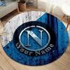 SSC Napoli Custom Name Round Area Rug,Carpet Rug for Living Room Bedroom Sofa Playroom Decor,Non-slip Floor Mat