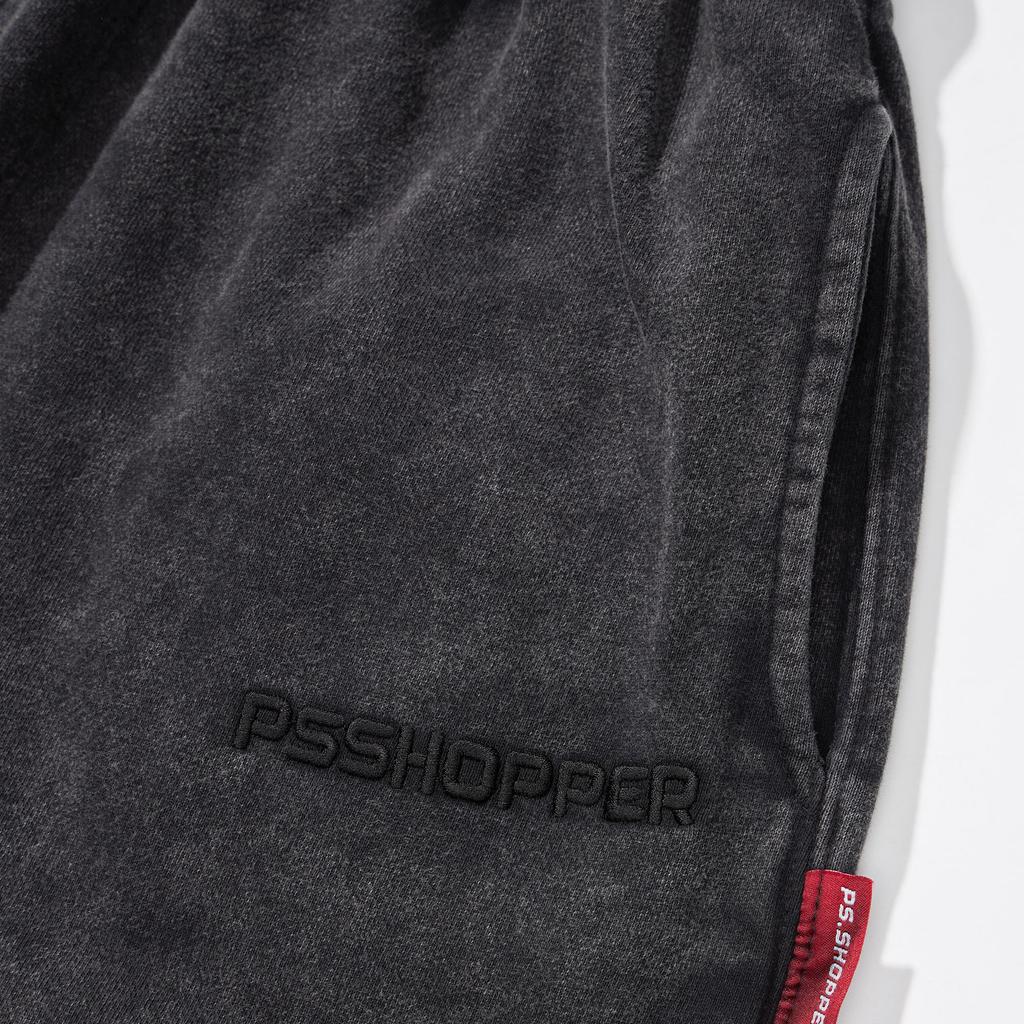 PSSHOPPER Stonewashed High-Density Jogger Pants [Black]