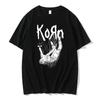 American Singer Rock Band Korn Print Graphic T-shirt Summer Short Sleeve Tees Tops Streetwear Casual Pure Cotton T Shirts Men's