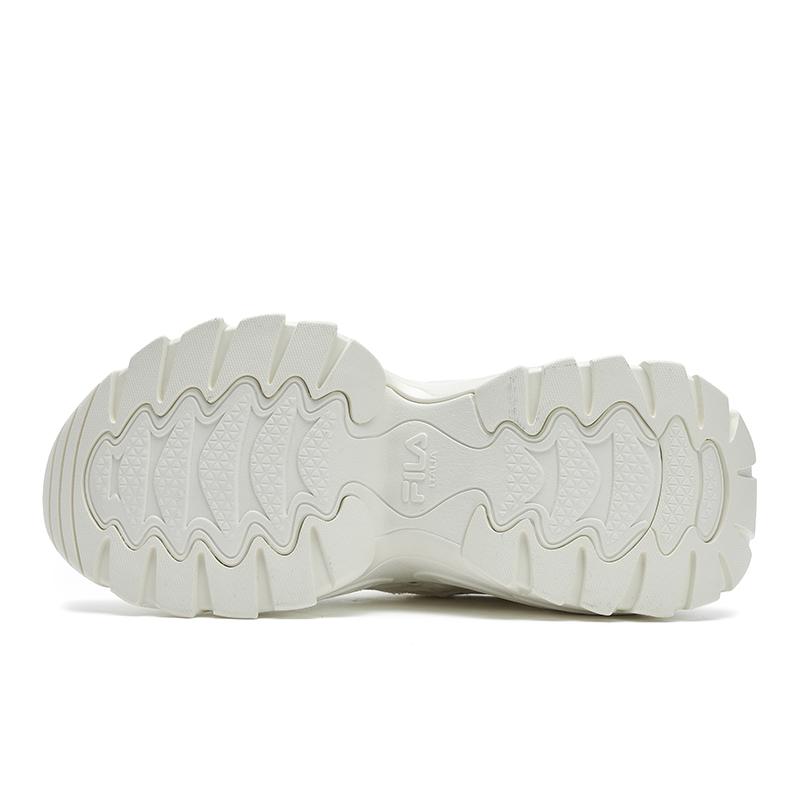 New FILA SOFIA 4 Fish Bone Shoes Coverage Height Increase Low Top Canvas Shoes Women's White Silver F12W521301FCM