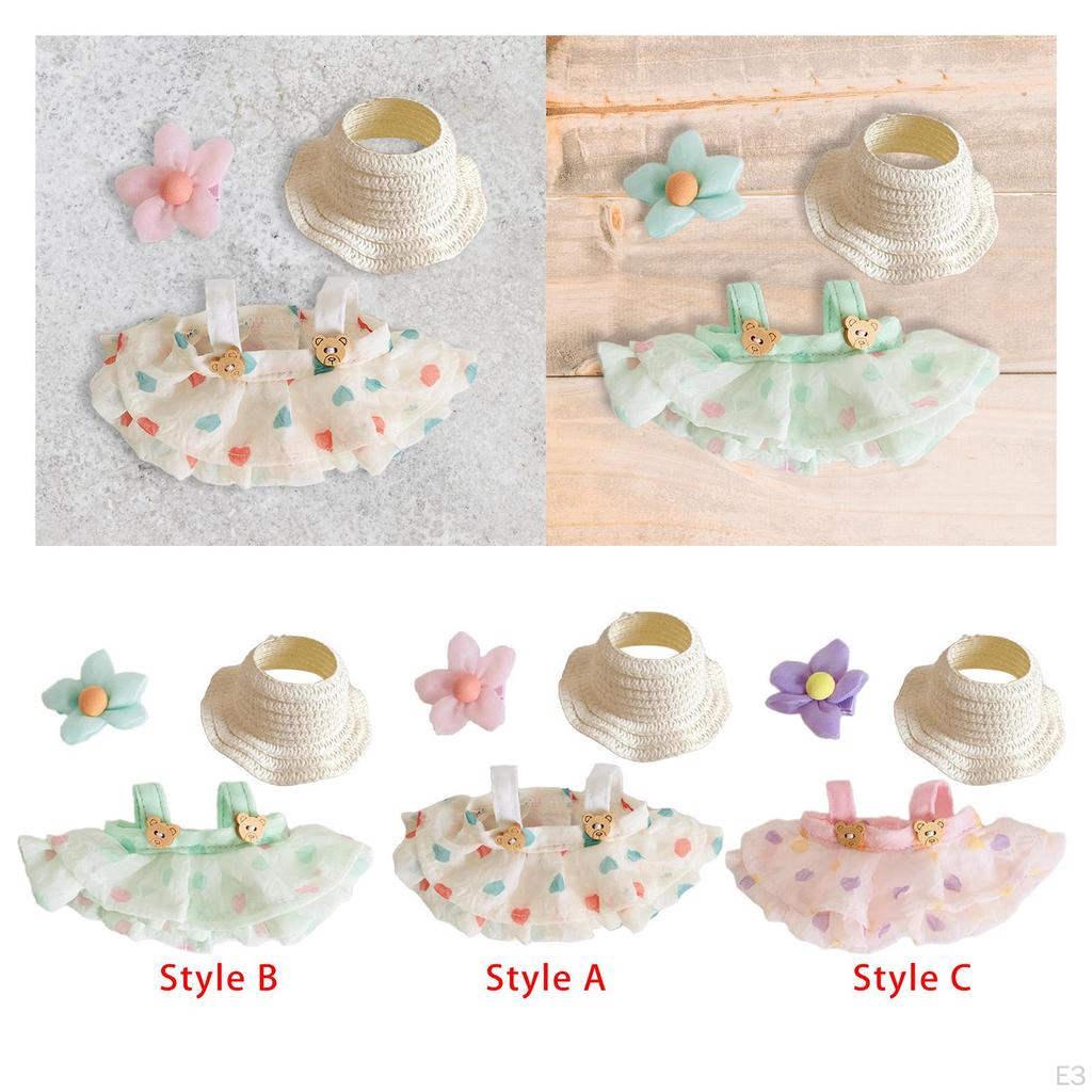 3x Dolls Dress Lovely Cosplay Doll Clothing for 15-17cm DIY Girl