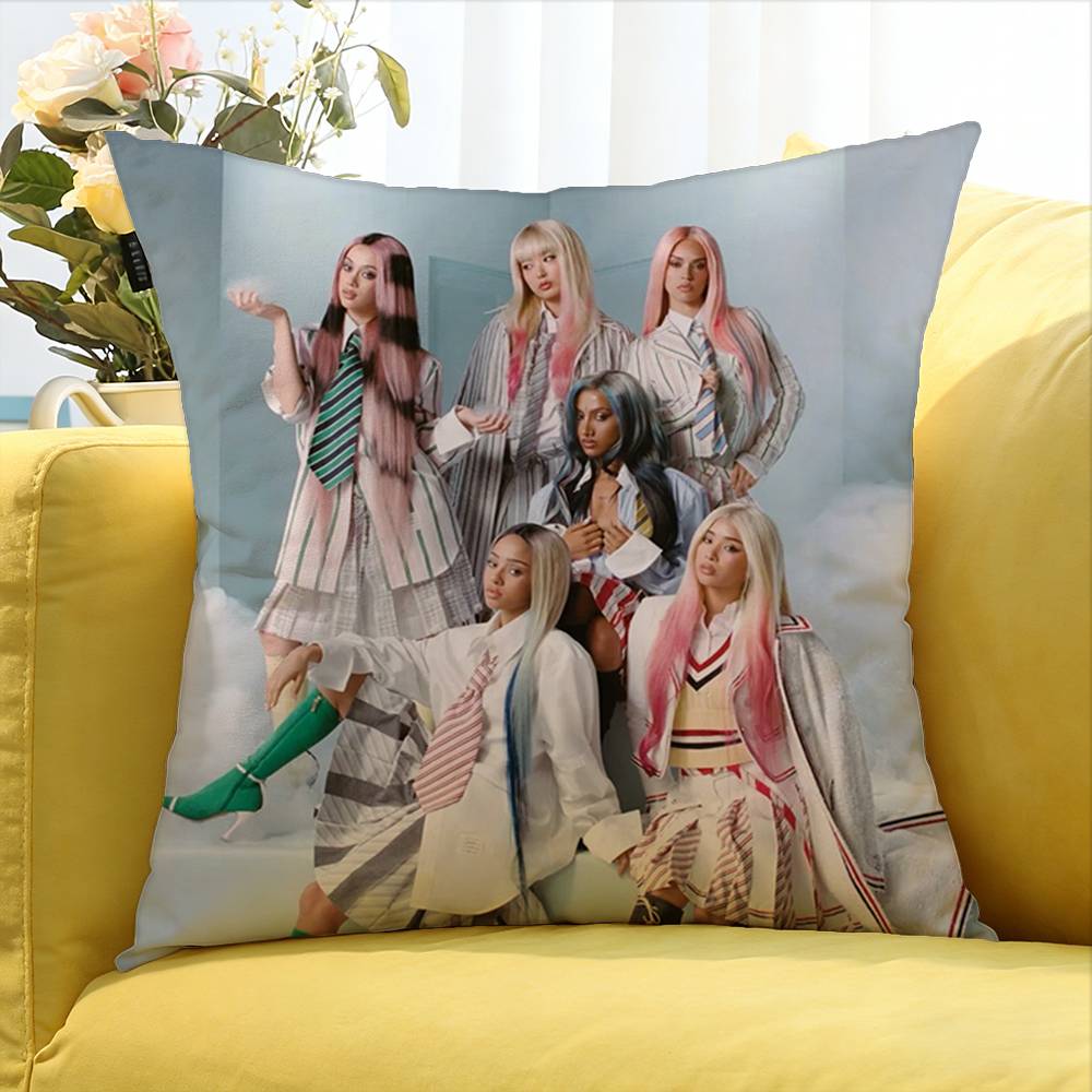 Hot Music Band KKATSEYE Various Sizes Square Pillow Case For Car Home Bedchamber Decor