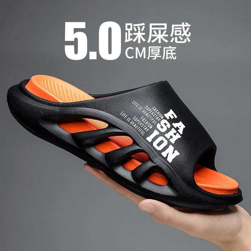 Summer Men's Slipperssuper Soft Non-slip New Beach Slippers, Wear-resistant, Fashionable, EVA Casual Thick-soled Luxury Sandals