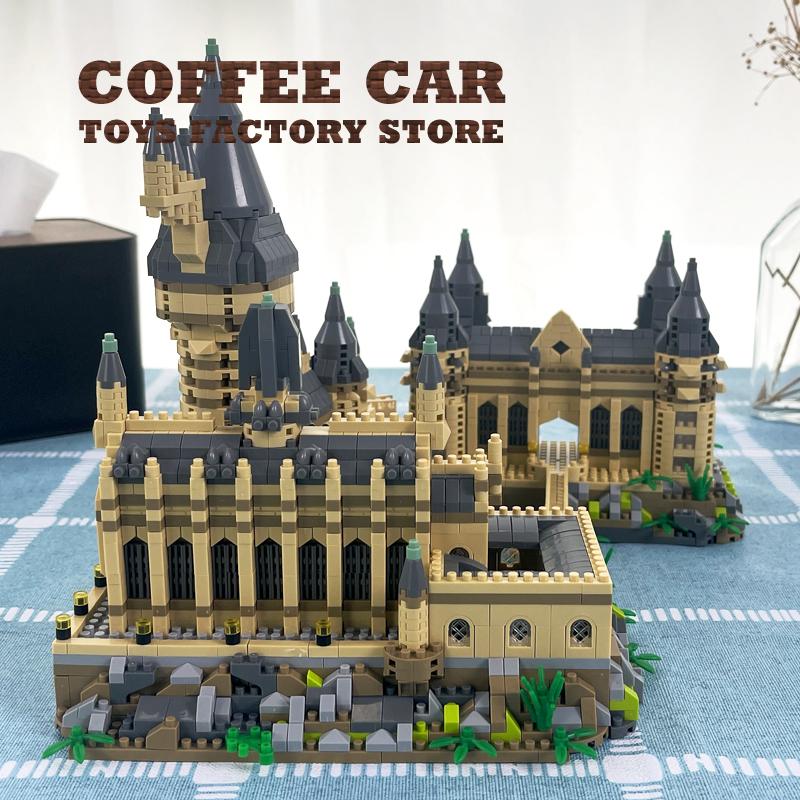Non-Toxic Creative Magic School Model Diamond Bricks Sets Medieval Castle Moc Building Blocks Diy Plastic Toys Adult Kids Christmas Gifts
