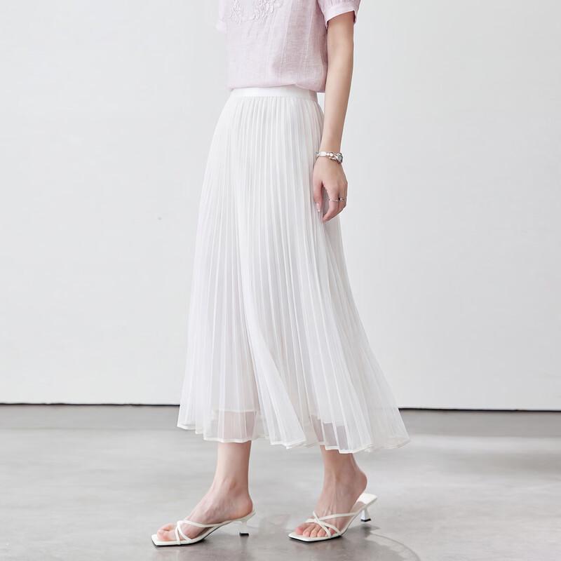 

CARBAMMI Women s Mid-Length Pleated Tulle A-Line Skirt L