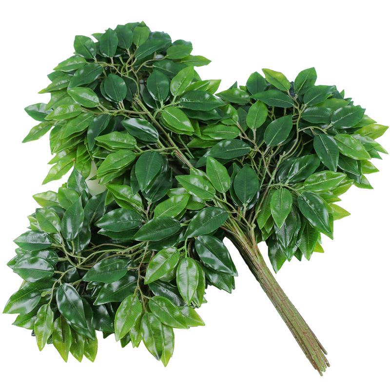 Artificial Banyan Branches with Laminated Plastic Leaves for Landscaping and Decoration