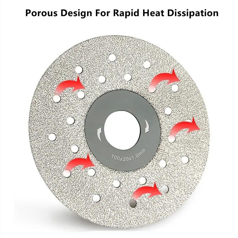 4" 100mm Diamant Trockenschnittscheibe Platten Porzellan Keramik Fliesen Marmor Dünne Trennscheiben für Marmormaschine, Winkelschleifer