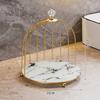 Cosmetics Storage Rack Birdcage Shape Thick Iron Frame Organizer Large Capacity with Elevated Bottom Design Display Rack