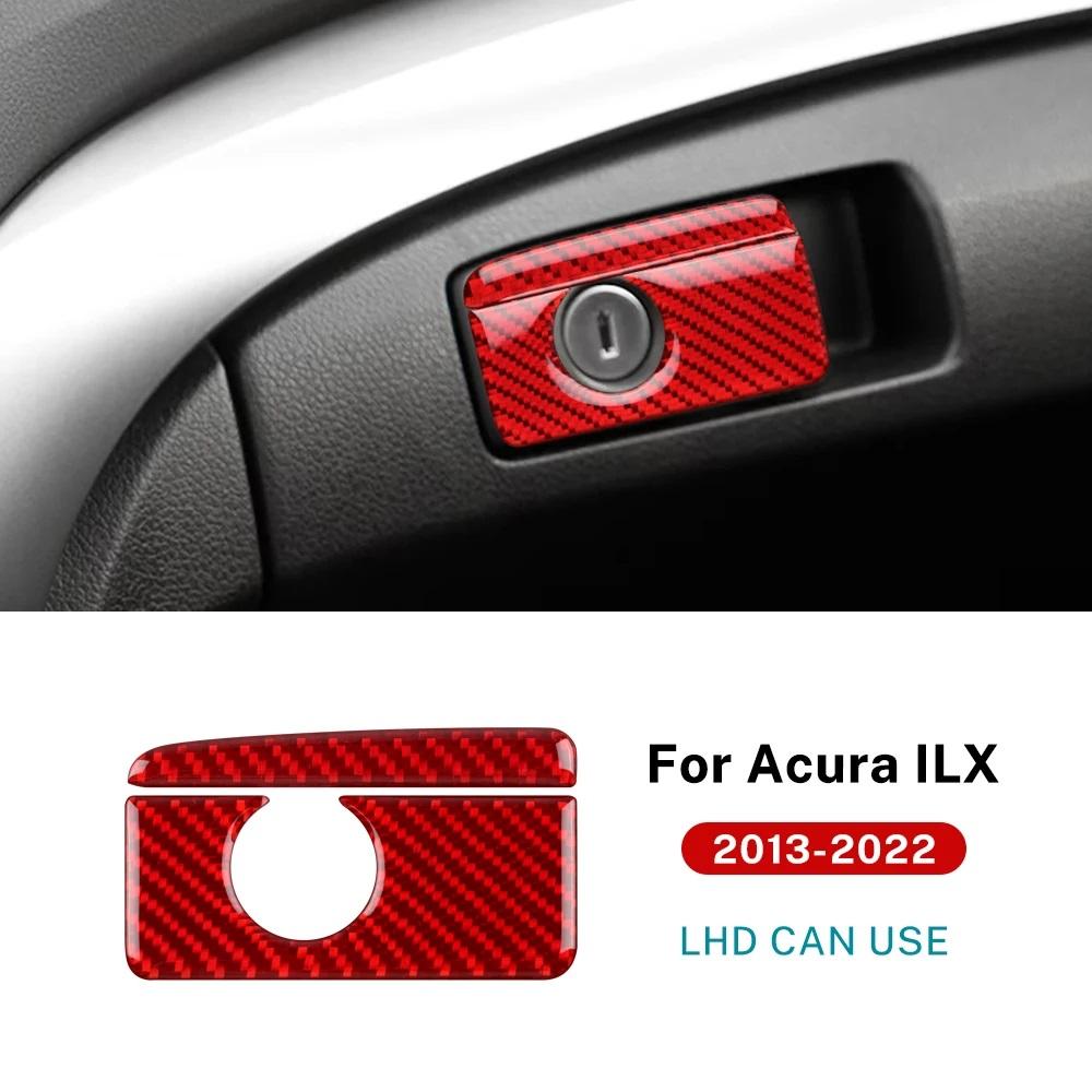 Real Soft Carbon Fiber Sticker for Acura ILX 2013 2014 2015 2016 2017 2018 2019 2020 2025 2025 LHD Car Co-Polit Storage Box Trim