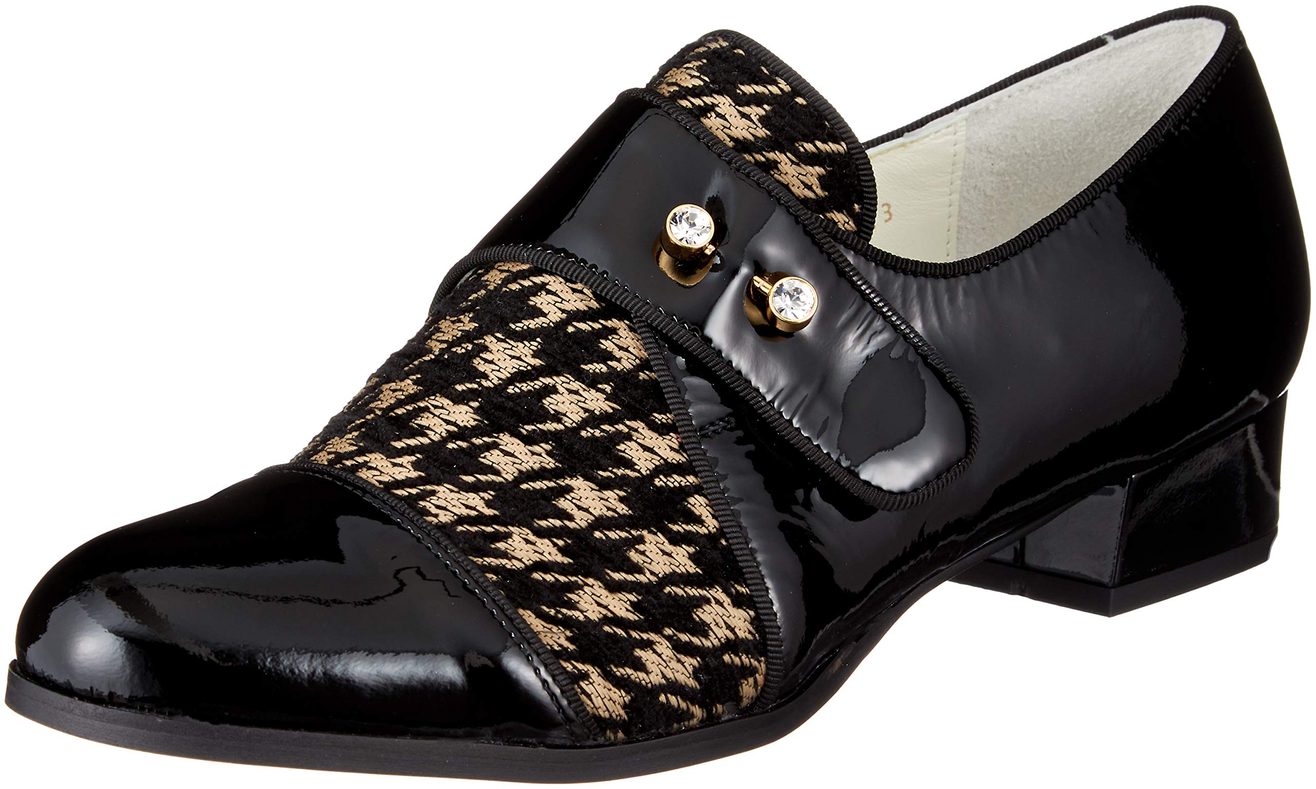 

на туфли с прямым носком Bijou 2505 Черная комбинация см E [Lanvin Blue] 23,5