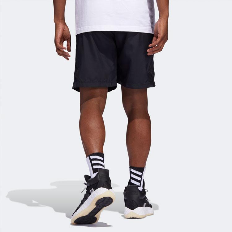 Adidas Breathable Sports Basketball Shorts Men Bottoms Black HF4194