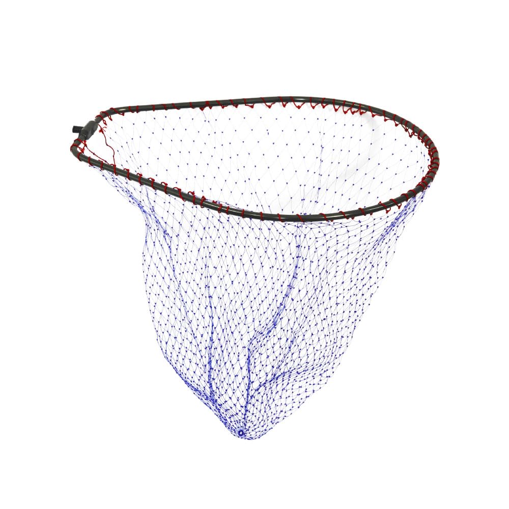 Ori Fishing Tackle Landing Net, Oval Nylon Net, 3-Section Mesh, 55cm X 45cm (Gunmetal)
