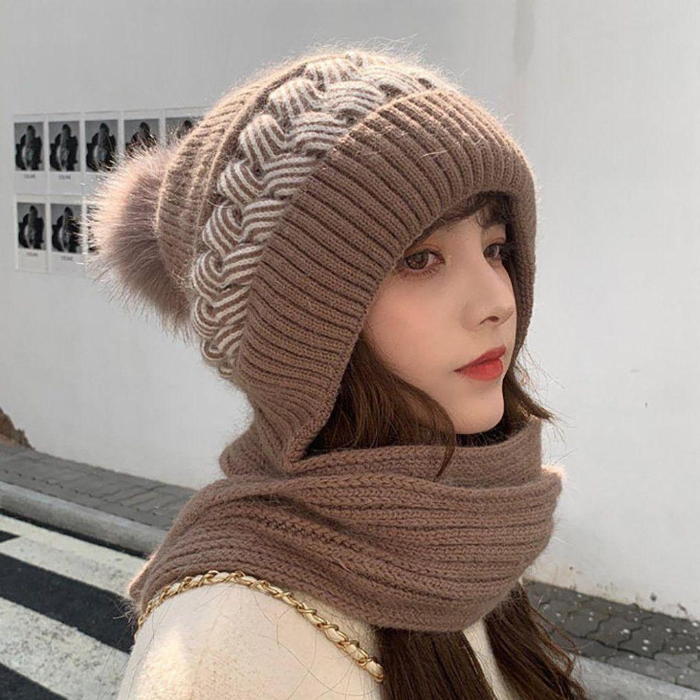 

Winter cold protection daily items, water-repellent hat, muffler pink