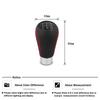 Universal Leather 5-Speed Gear Shift Knob - Fits Most Car Models