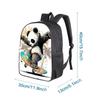 Panda Print Single Layer Backpack Simple Style for Boys/Girls Children Best Gifts 2D Flat Cartoon School Bags