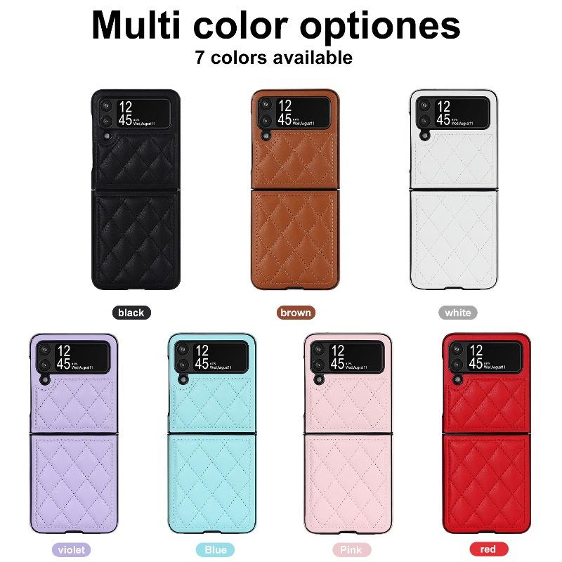 New Arrivals Solid Color Leather Flip Cover For Samsung Galaxy Z Flip 4 Z Flip 3 Magnetic Flip Phone Case Valentine 'S Gift