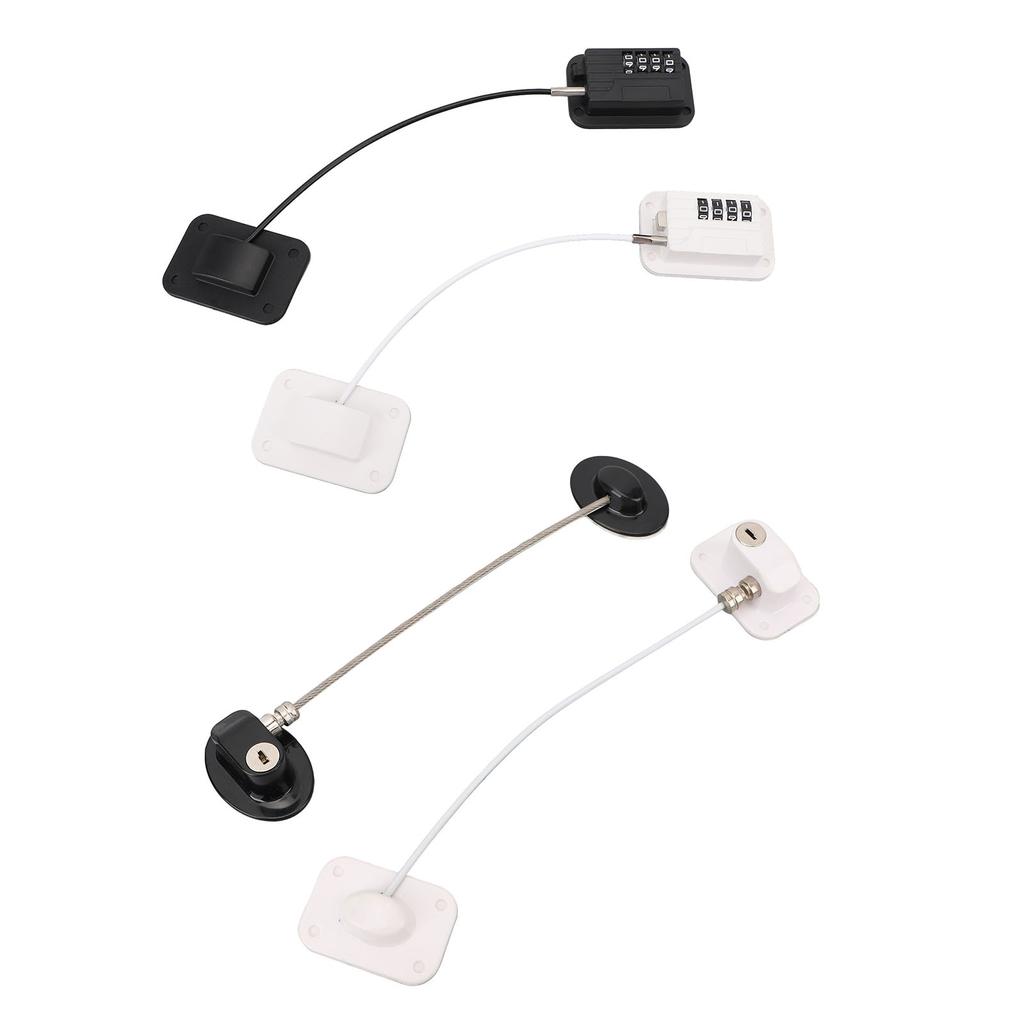 2PCS Set Refrigerator Lock Strong Adhesive Hole Free ABS Fridge Door Child Proof Lock for Cabinet