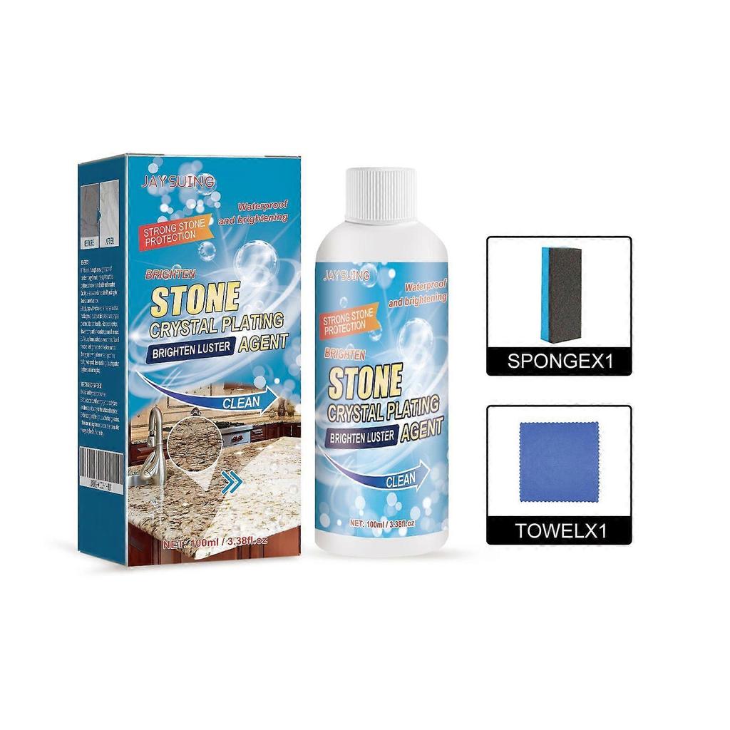 Jaysuing Stone Crystal Coating Kit For Kitchen Quartz And Tile Countertops Scratch Repair, Cleaning, Stain Removal, And Polishing Agent