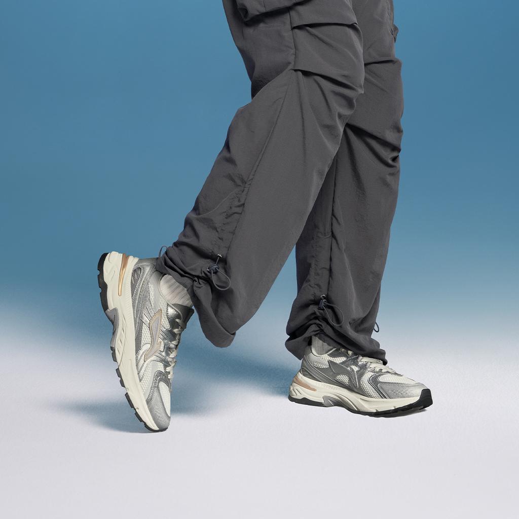 Li Ning Beichen 2K Y2K Millennium Style Comfortable Versatile Retro Thick Sole Increased Height Non-Slip Wear-Resistant Low-Top Dad Shoes AGCU323-6