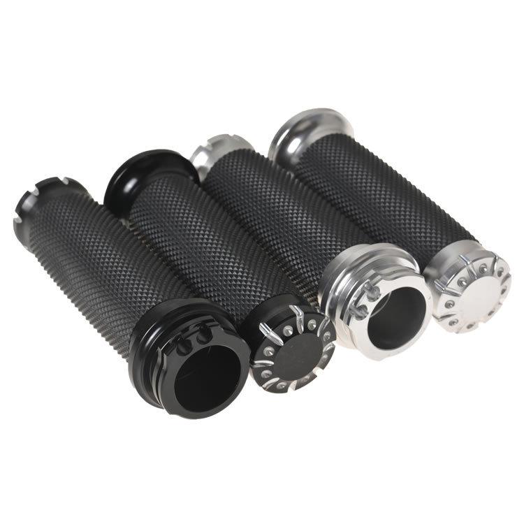 

XL883 1200 X48 72 Modified CNC Rubber Handlebar Grips - Universal Fit for Fat Boy