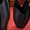 Keramikvase Schwarze Textur Unregelmäßige Keramikkunstwerke Blumenarrangement Hydroponik Zubehör Blumenvase Heimdekoration