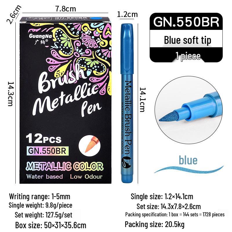 Metallic Color Craft & Graffiti Soft Tip Pen - 550B Signature & Sealing Wax DIY Marker