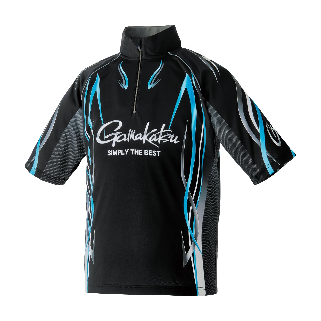 

Gamakatsu Print Zip Shirt GM3735 5L 2-Way (Short Sleeve) Black/Blue