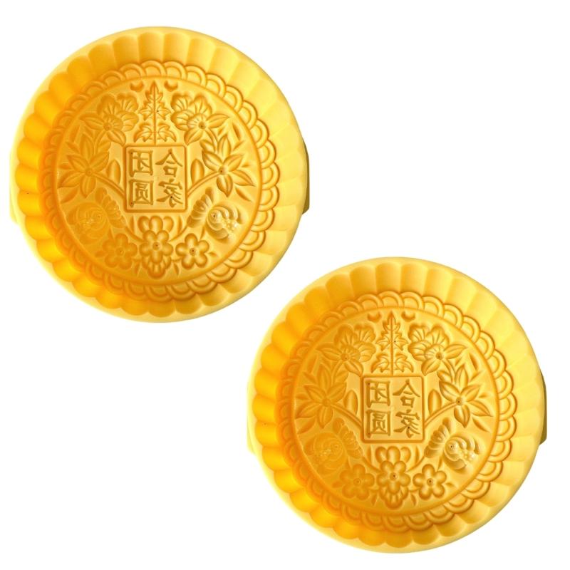 2Pcs Traditional Pattern Cookie Cutters Plastic Cookie Stamps Cookie Dessert Mold Hand Press Pastry Mold Easily to Clean