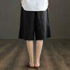 Women's Fashionable Casual Loose Fit Literary Vintage Cotton Linen Shorts With Pockets