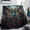 1Pc Mayan-styleanimals Print Flannel Blanket, High quality Comfortable for All Seasons, Home Decor, Warmth and Comfort, Perfect for Christmas Gifts