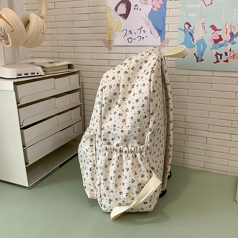 College-Stil Studenten-Schultasche Mädchen Rucksack mit Blumendruck