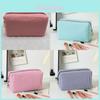Polyester Striped Travel Cosmetic Bag With Breathable Fabric For Women And Men