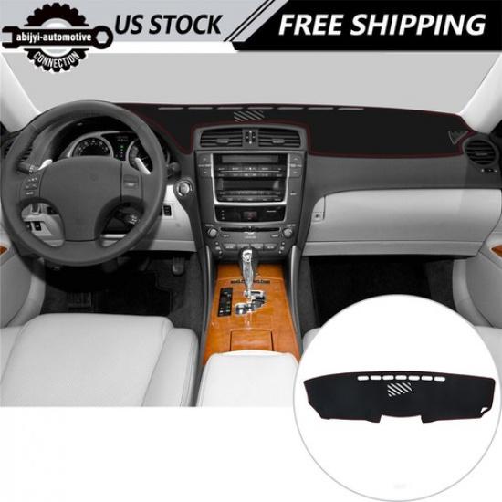 Red Line Leather Non-Slip Dashboard Cover Mat Dashmat For Lexus IS250 IS350