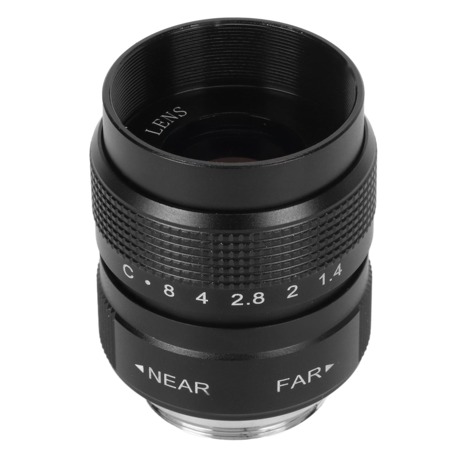 

25 мм F1.4 объектив видеонаблюдения с прозрачным эффективным светопроводящим объективом C Mount для камеры бара, магазина, парковки, дома чёрный