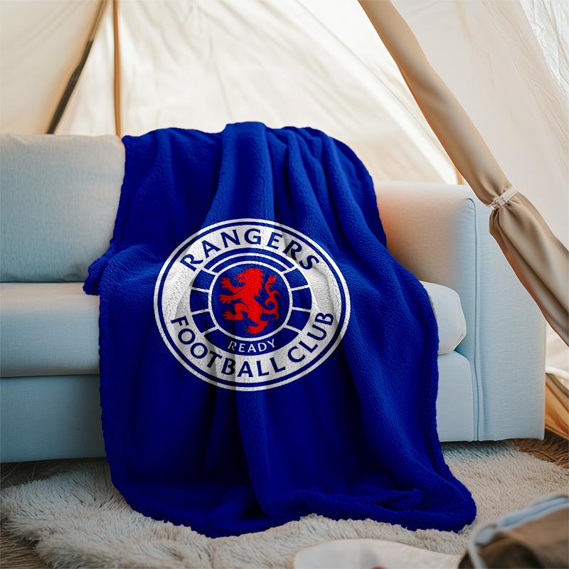 1pc Glasgow Rangers Theme Blanket - Digital Print, Polyester, Cozy for All Seasons, Perfect for Outdoor, and Travel