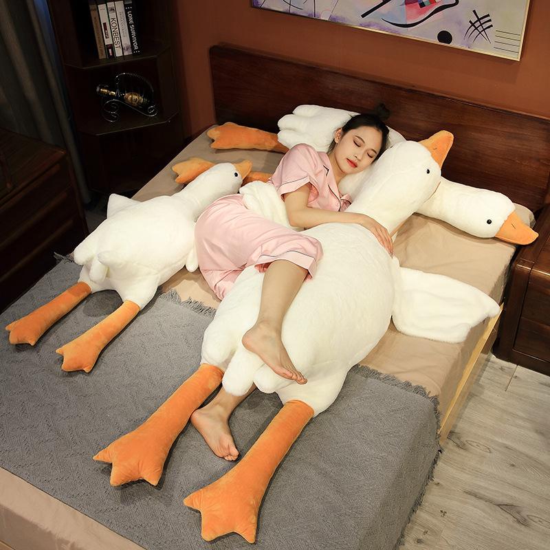35/50/90/130CM Funny Goose Plush Stuffed Soft Duck Sleeping Pillow Sofa Cushion Kids Girlfriend Birthday Gift Toy