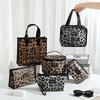 Borsa Makeup & Pochette Portatile con Stampa Leopardo per Donna – Piccolo Scomparto per Monete e Assorbenti