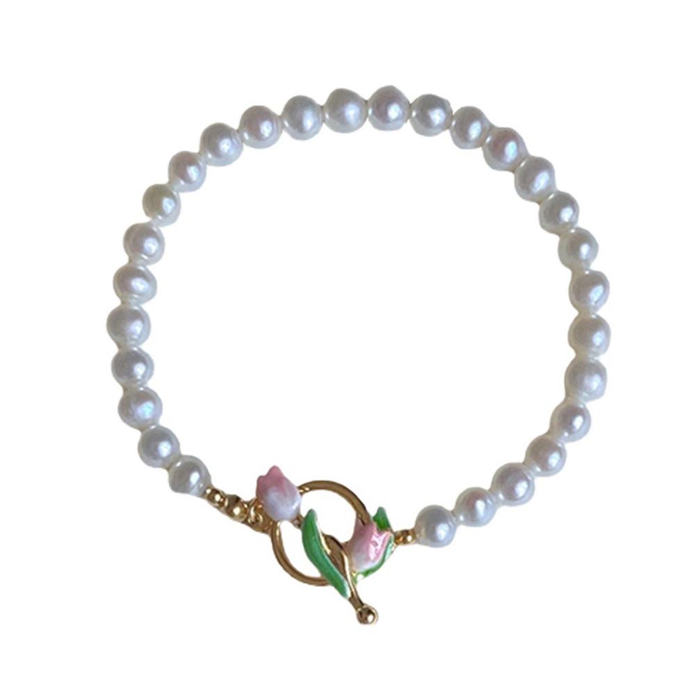 Tulip Bracelet Temperament Versatile Pearl Tulip Bracelet Simple Jewelry Accessories for Women