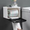 Mounted No Punching Roll/Draw Paper Dispenser Toilet Paper Holder Storage Rack Tissue Box Shelf