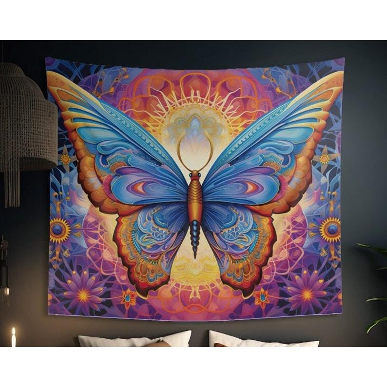 Butterfly tapestry 75x100 чёрный