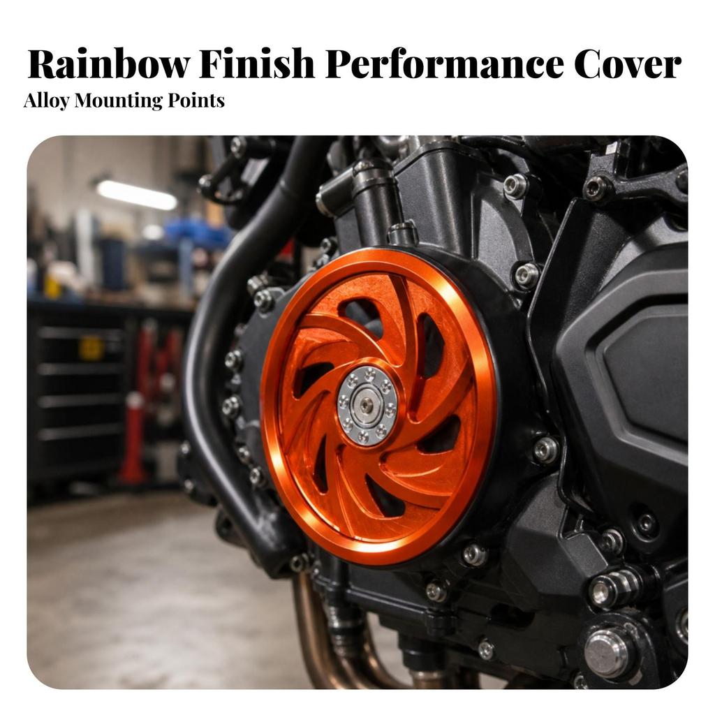Guarding Motorcycle Fan Cover | Openwork Spiral Cutouts, Lightweight Aluminum Alloy, Cooling