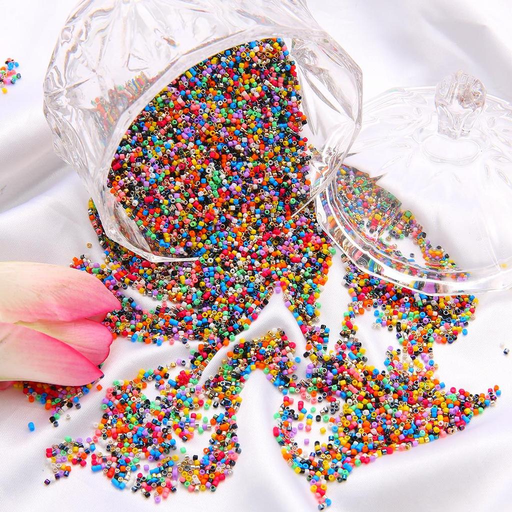 1900Pcs Crystal Czech Glass Beads Seed Spacer Beads For DIY Clothing Sewing Decor