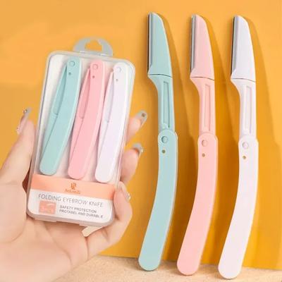1/3Pcs Epilatori per sopracciglia, rasoio per sopracciglia, epilatore per viso, coltellino tascabile, profilo per sopracciglia, epilatore per sopracciglia, rasoio per sopracciglia
