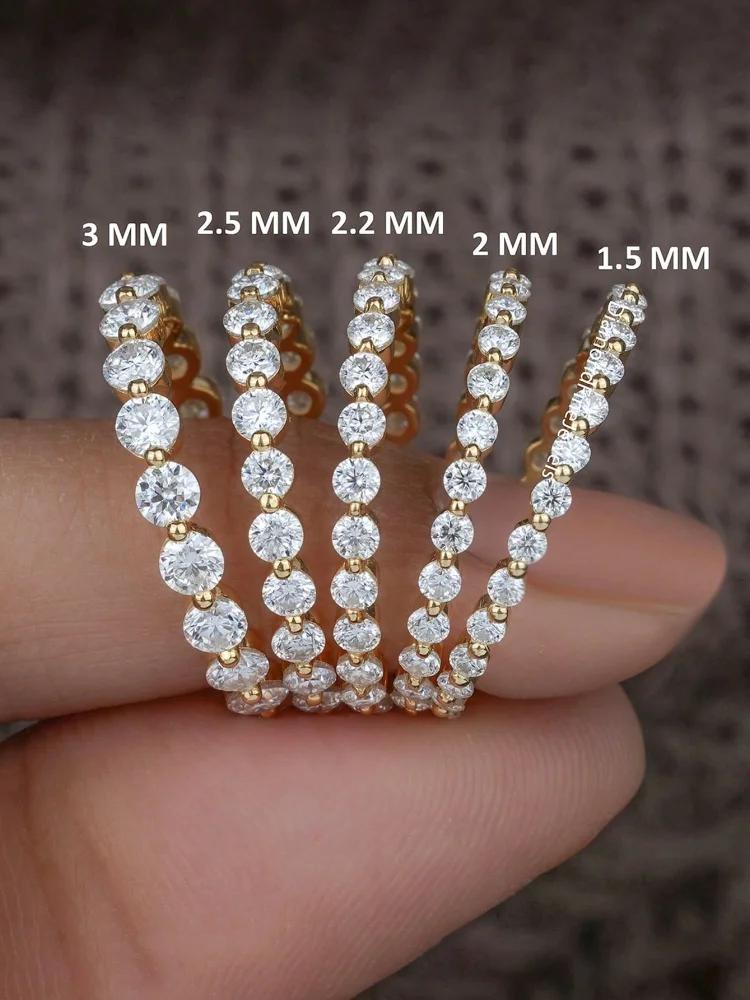 925 Sterling Silver Zircon Fashionable 1.5MM 2MM Shiny Round Ring For Women Engagement Wedding Luxury High Quality Fine Jewelry