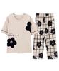 Top and Bottom Loose Sweat Quick Gentle On the Skin [HOOFESAN] Women's Pajamas, Loungewear, Summer, Loungewear, 100% Cotton, Set, Gift, Fit,