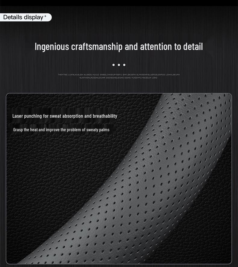 Kryt volantu Toyota Levin Hybrid z pravé kůže - Univerzální celoroční ultratenký automobilový doplněk