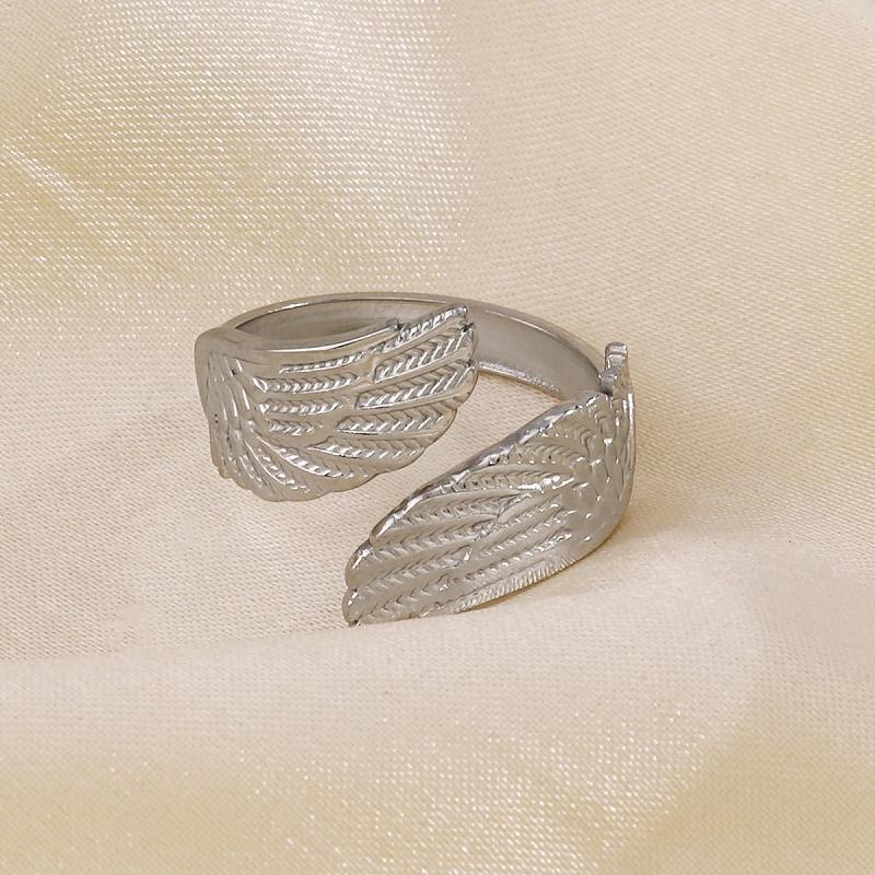 

Stainless Steel Metal Leaf Open Ring For Women Fashion Gold Color Geometric Adjustable Ring Aesthetic Zircon Party Gifts